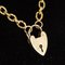 19th Century 18 Karat Yellow Gold Chiseled Chain and Heart-Shaped Padlock Necklace, Imagen 8