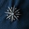 French 19th Century Diamonds and 18 Karat Yellow Gold Silver Snowflake Brooch 4