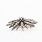 French 19th Century Diamonds and 18 Karat Yellow Gold Silver Snowflake Brooch 9
