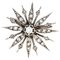 French 19th Century Diamonds and 18 Karat Yellow Gold Silver Snowflake Brooch, Image 1
