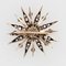 French 19th Century Diamonds and 18 Karat Yellow Gold Silver Snowflake Brooch 6