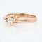 French 19th Century Diamond and 18 Karat Rose Gold Solitaire Ring 10