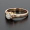 French 19th Century Diamond and 18 Karat Rose Gold Solitaire Ring 4