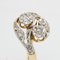 French Diamonds and 18 Karat Yellow White Gold Ring, 1920s, Image 6