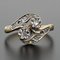 French Diamonds and 18 Karat Yellow White Gold Ring, 1920s 3