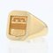 18 Karat Yellow Gold Armored Signet Ring, 1950s, Image 6