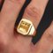 18 Karat Yellow Gold Armored Signet Ring, 1950s, Imagen 5