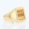 18 Karat Yellow Gold Armored Signet Ring, 1950s, Immagine 7