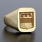 18 Karat Yellow Gold Armored Signet Ring, 1950s, Image 4