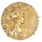 French 18 Karat Yellow Gold Brooch Spring, Imagen 1