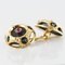 19th Century Blood Jasper Ruby and 18 Karat Yellow Gold Cufflinks, Set of 2, Image 3