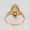 Antique 1.80 Carat Diamonds and 18 Karat Yellow White Gold Marquise Ring, Imagen 15