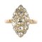 Antique 1.80 Carat Diamonds and 18 Karat Yellow White Gold Marquise Ring, Imagen 1