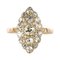Antique 1.80 Carat Diamonds and 18 Karat Yellow White Gold Marquise Ring, Immagine 1