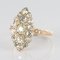 Antique 1.80 Carat Diamonds and 18 Karat Yellow White Gold Marquise Ring 4