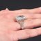 French 6.95 Carat Aquamarine Diamond and 18 Karat White Gold Ring, 1950s 9