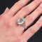 French 6.95 Carat Aquamarine Diamond and 18 Karat White Gold Ring, 1950s 5
