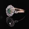 19th Century Emerald, Diamonds and 18 Karat Rose Gold Pompadour Ring, Image 4