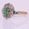 19th Century Emerald, Diamonds and 18 Karat Rose Gold Pompadour Ring 6