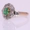 19th Century Emerald, Diamonds and 18 Karat Rose Gold Pompadour Ring, Image 6