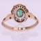 19th Century Emerald, Diamonds and 18 Karat Rose Gold Pompadour Ring 11