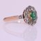19th Century Emerald, Diamonds and 18 Karat Rose Gold Pompadour Ring 7