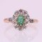 19th Century Emerald, Diamonds and 18 Karat Rose Gold Pompadour Ring 10