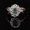 19th Century Emerald, Diamonds and 18 Karat Rose Gold Pompadour Ring 3