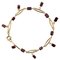 French Garnet and 18 Karat Yellow Gold Bracelet, 1900s 1