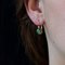 19th Century Emerald, Diamond and 18 Karat Rose Gold Lever Back Earrings, Set of 2 2