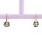 19th Century Emerald, Diamond and 18 Karat Rose Gold Lever Back Earrings, Set of 2, Imagen 8