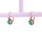 19th Century Emerald, Diamond and 18 Karat Rose Gold Lever Back Earrings, Set of 2, Imagen 7