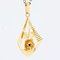 French 18 Karat Yellow Gold Rose Pendant, 1900s, Image 3