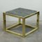 Vintage Spanish Brass and Green Veined Marble Coffee Table 3