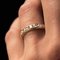 0.80 Carat Diamonds and 14 Karat Yellow Gold Half Wedding Ring 4