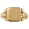 French 20th Century 18 Karat Yellow Gold Engraved Signet Ring 1