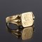 French 20th Century 18 Karat Yellow Gold Engraved Signet Ring 7