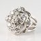 French 1.10 Carat Diamonds and 18 Karat White Gold Ring, 1950s 4