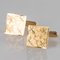 French Chiseled 18 Karat Yellow Gold Cufflinks, 1970s, Set of 2, Image 2