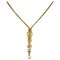 19th Century 3 Slide Gloved Hand 18 Karat Yellow Gold Necklace, 1940s 1