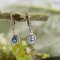 French 1.16 Carat Sapphire, Diamonds and 18 Karat Yellow Gold Earrings, 1920s, Set of 2, Image 8