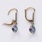 French 1.16 Carat Sapphire, Diamonds and 18 Karat Yellow Gold Earrings, 1920s, Set of 2, Image 14