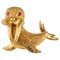 18 Karat Yellow Gold Walrus Brooch, 1950s, Immagine 1