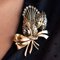 French Floral Bouquet Diamond and 2 Gold Brooch, Retro 4