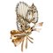 French Floral Bouquet Diamond and 2 Gold Brooch, Retro, Immagine 1