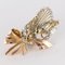 French Floral Bouquet Diamond and 2 Gold Brooch, Retro 3