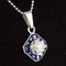 Calibrated Blue Gems and Diamond Pendant Necklace, Image 6