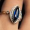 French 1.20 Carat Sapphire, Diamonds and 18 Karat Gold Ring, Immagine 5