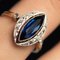 French 1.20 Carat Sapphire, Diamonds and 18 Karat Gold Ring, Immagine 7