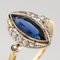 French 1.20 Carat Sapphire, Diamonds and 18 Karat Gold Ring 12